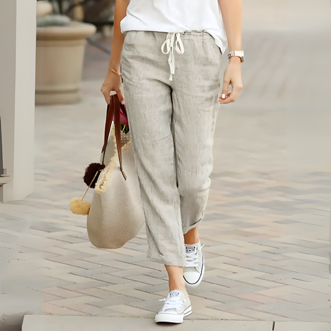 Caitlin - Women's Cropped Drawcord Pants - photo 3