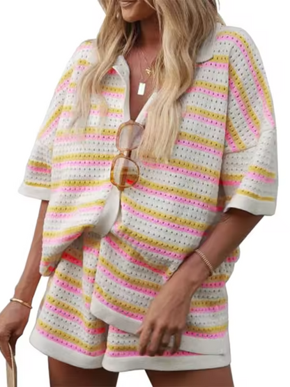 Josephine - Women's Two-Piece Striped Set