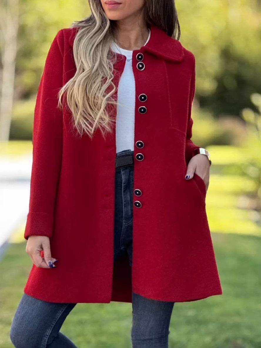 Wilhelmine - Women's Pockets A-Line Coat