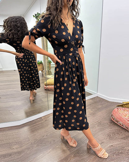 Fleur - Women's A-line Midi Dress - photo 2
