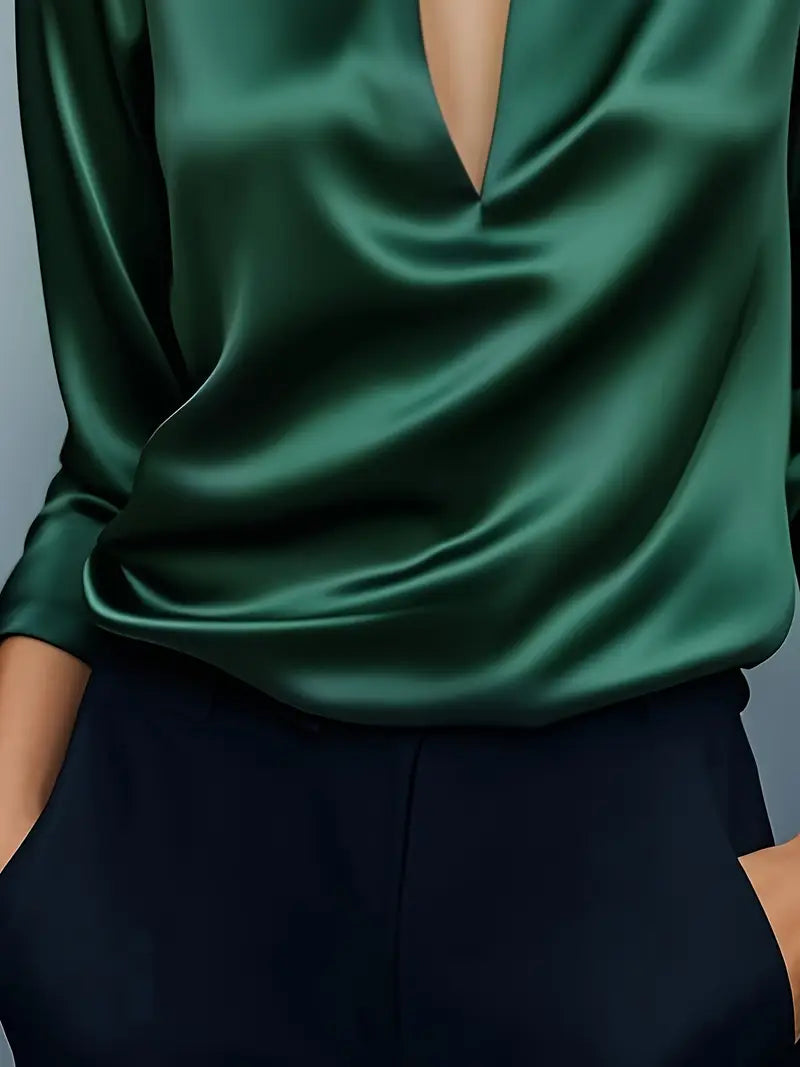 Zora - Women's V-neck Long Blouse - photo 19