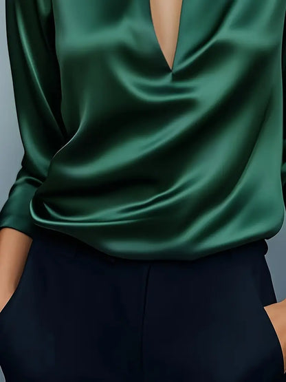 Zora - Women's V-neck Long Blouse - photo 19