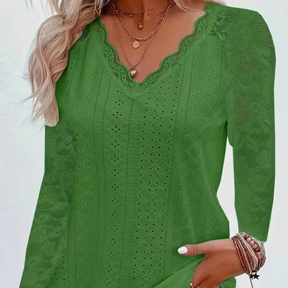 Sylvie - Women's Long Lace-Sleeve Blouse - photo 26