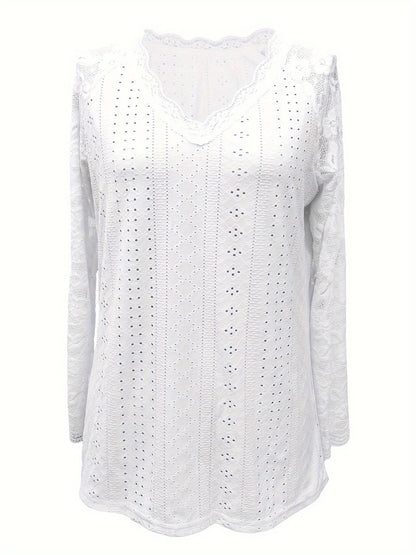 Sylvie - Women's Long Lace-Sleeve Blouse - photo 6