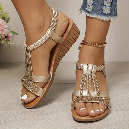 Kirsten - Women's Ankle Strap T-Strap Sandal - photo 3