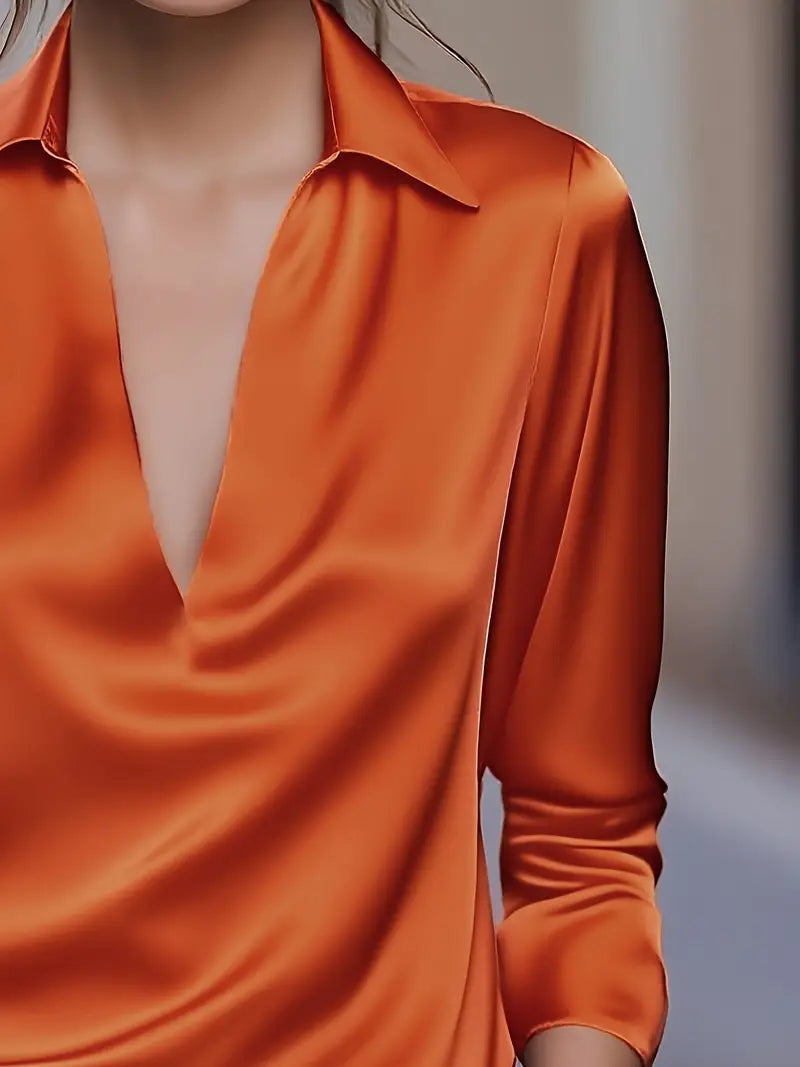 Zora - Women's V-neck Long Blouse - photo 23
