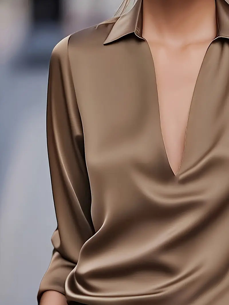 Zora - Women's V-neck Long Blouse - photo 27