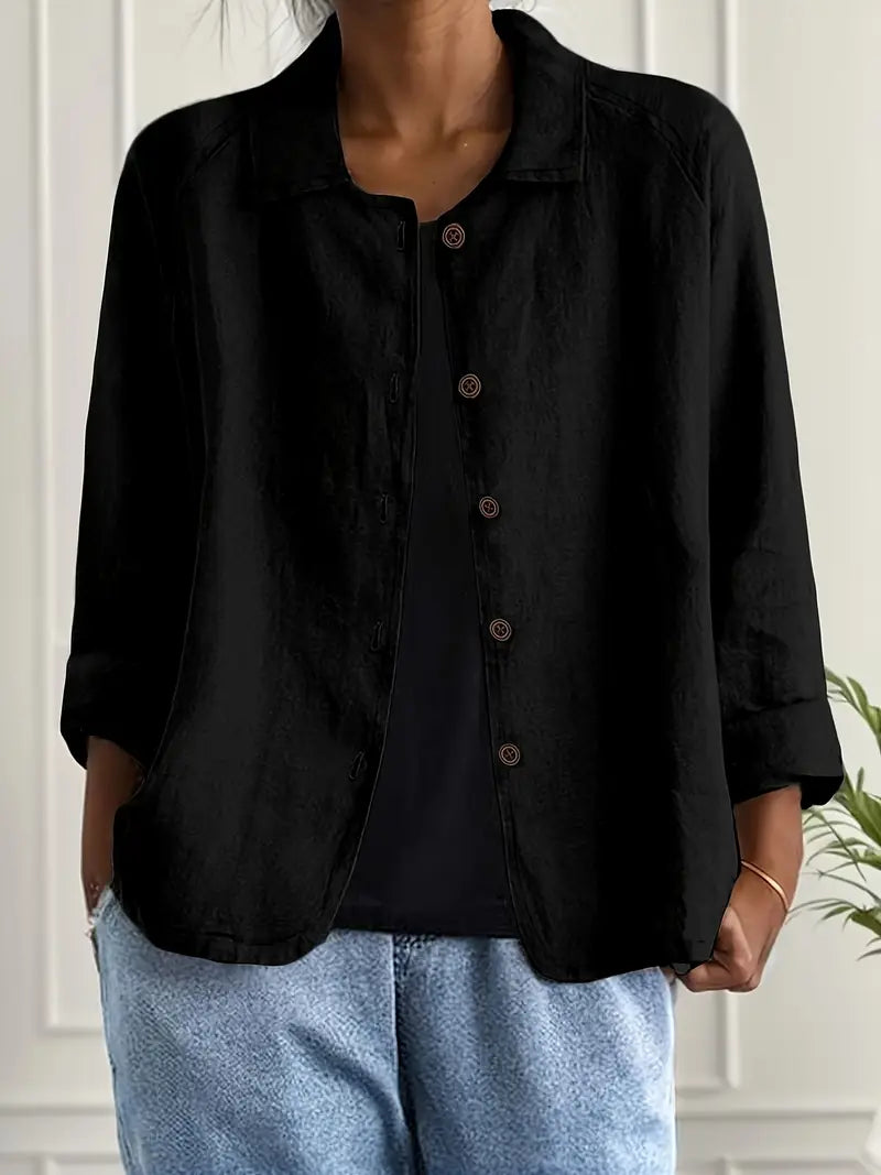 Ottilie - Women's Linen Linen-Look Top - photo 6