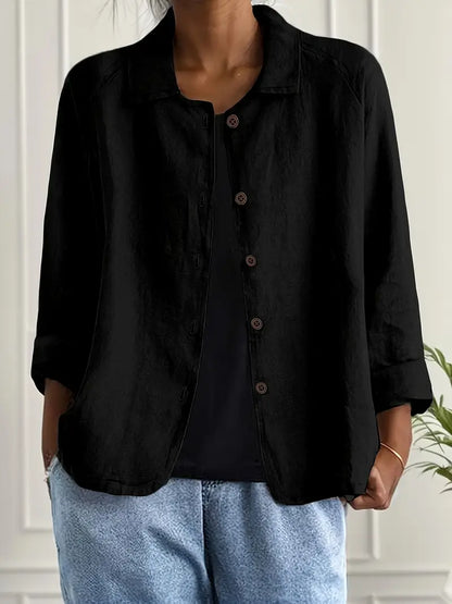 Ottilie - Women's Linen Linen-Look Top - photo 6