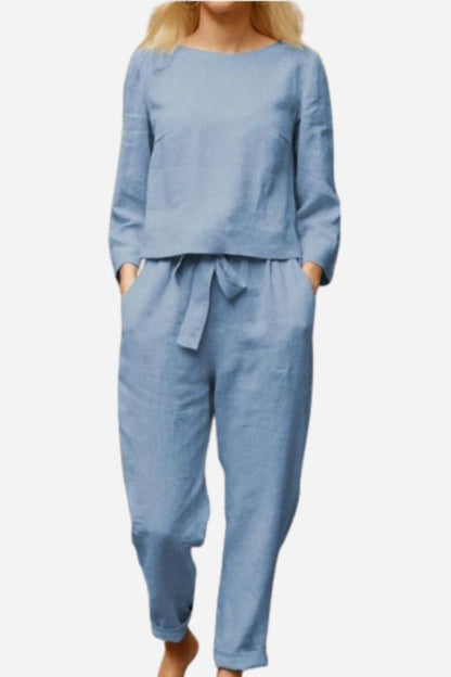 Faye - Women's Linen Vintage-Inspired Set