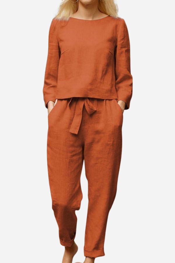 Faye - Women's Linen Vintage-Inspired Set