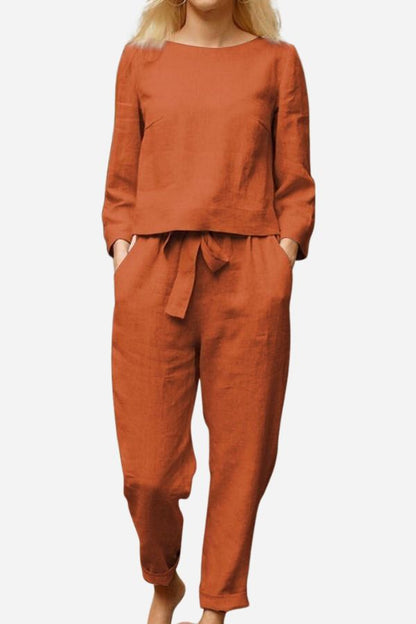 Faye - Women's Linen Vintage-Inspired Set