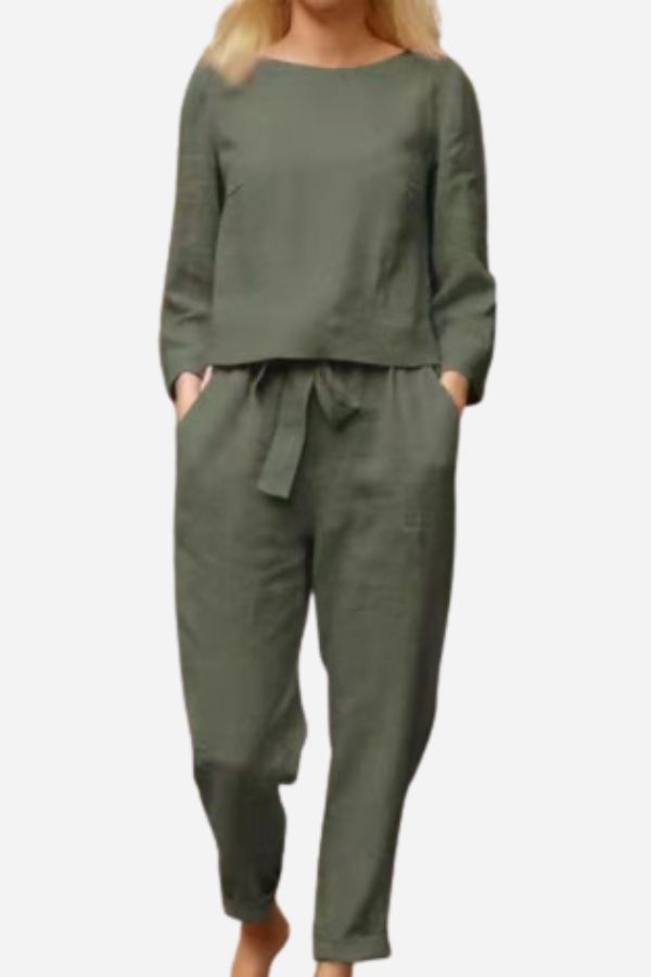 Faye - Women's Linen Vintage-Inspired Set