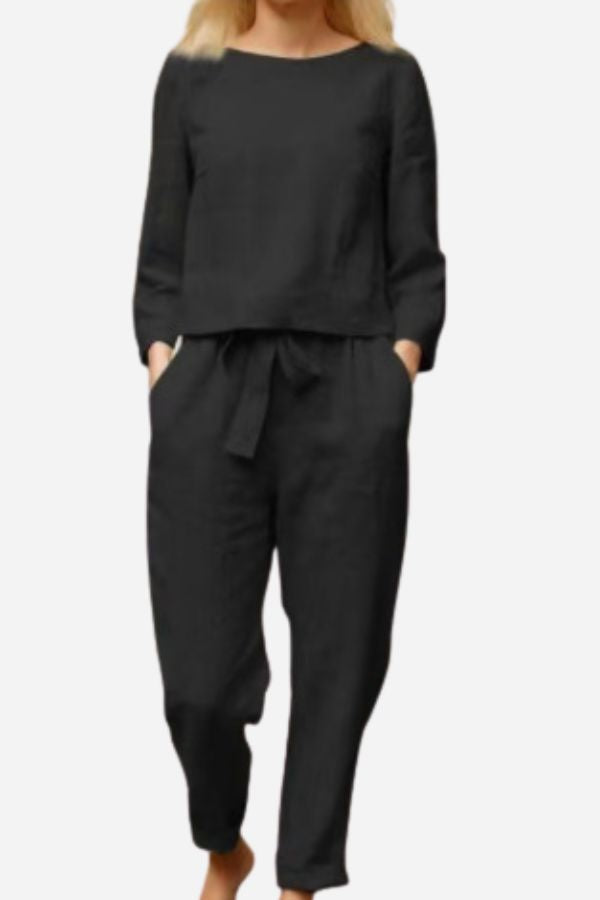 Faye - Women's Linen Vintage-Inspired Set