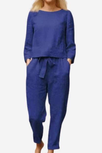 Faye - Women's Linen Vintage-Inspired Set