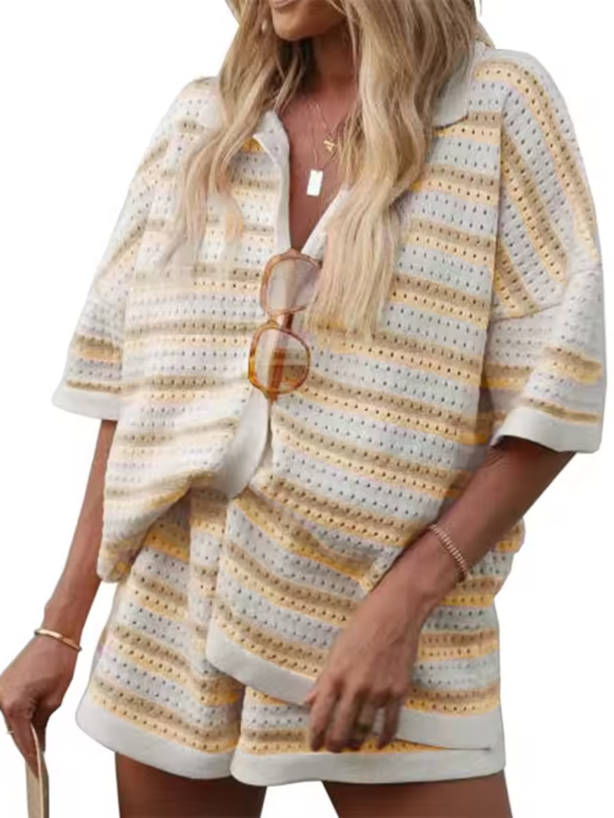 Josephine - Women's Two-Piece Striped Set
