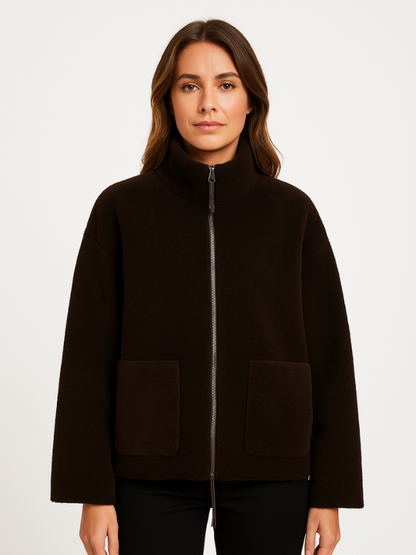 Eulalie - Women's Oversized Sherpa Jacket