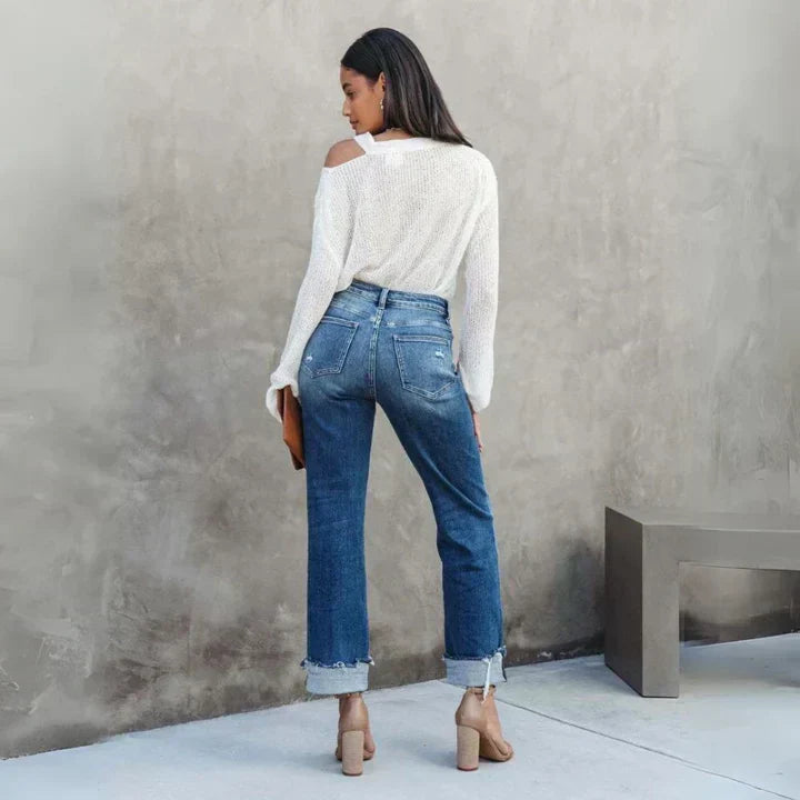 Magdalena - Women's Straight Leg High Jeans - photo 2