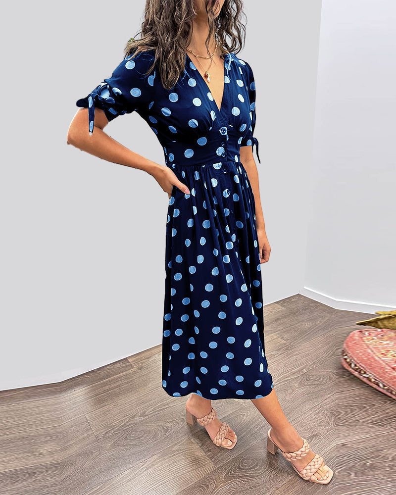 Fleur - Women's A-line Midi Dress - photo 6