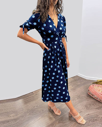 Fleur - Women's A-line Midi Dress - photo 6