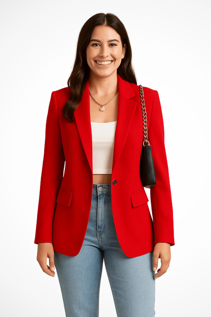 Lucienne - Women's Pockets Tailored Blazer - photo 5