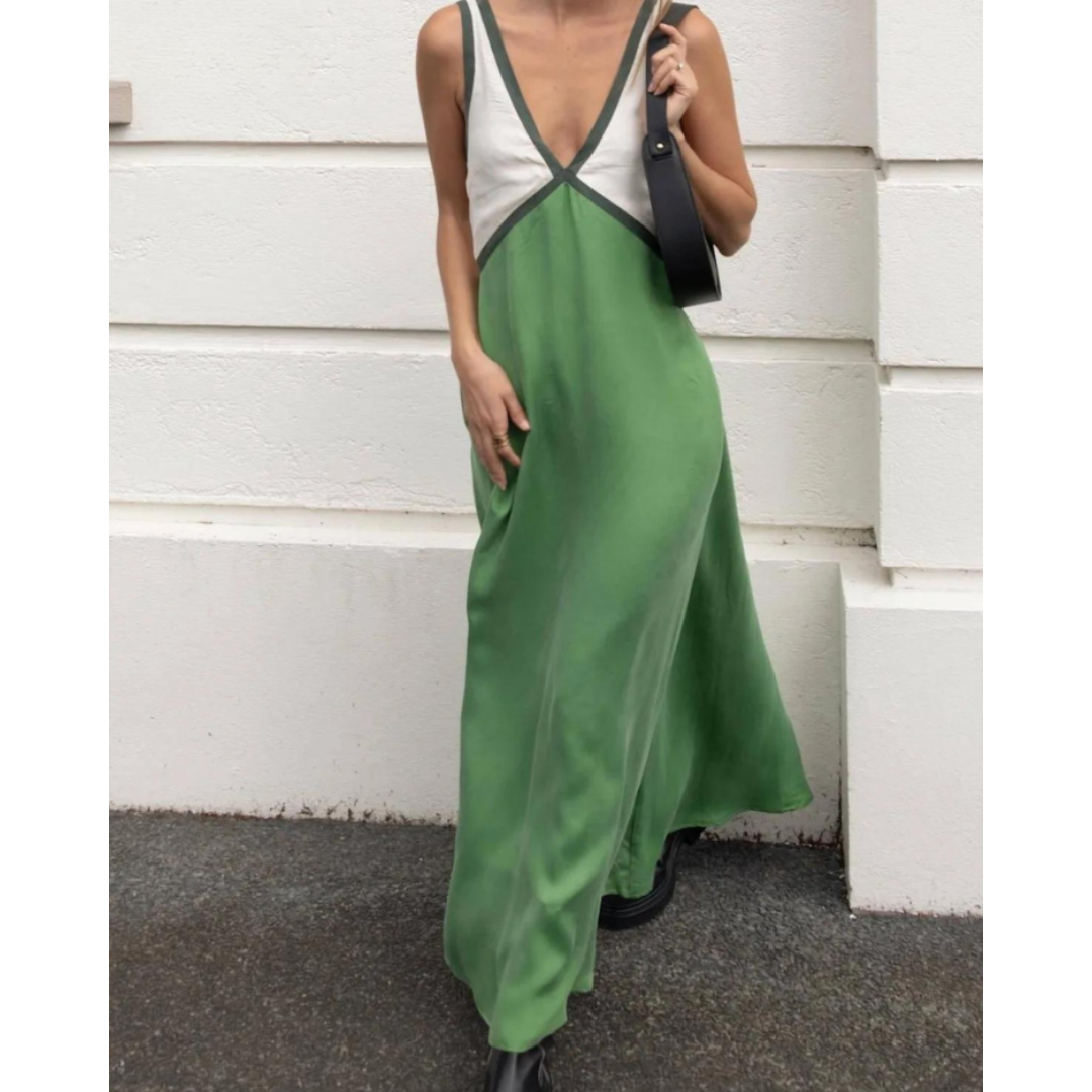 Ella - Women's Sleeveless Maxi Dress with V-Neck - photo 2