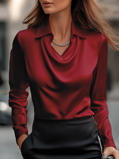 Bexley - Women's Satin Cowl Blouse - photo 5