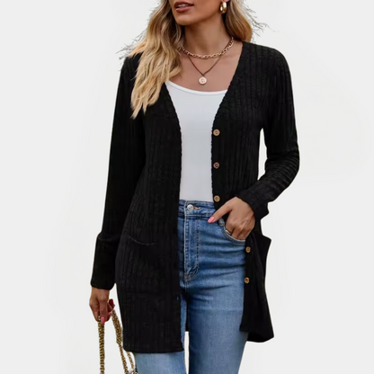 Faye - Women's Rib Long Cardigan