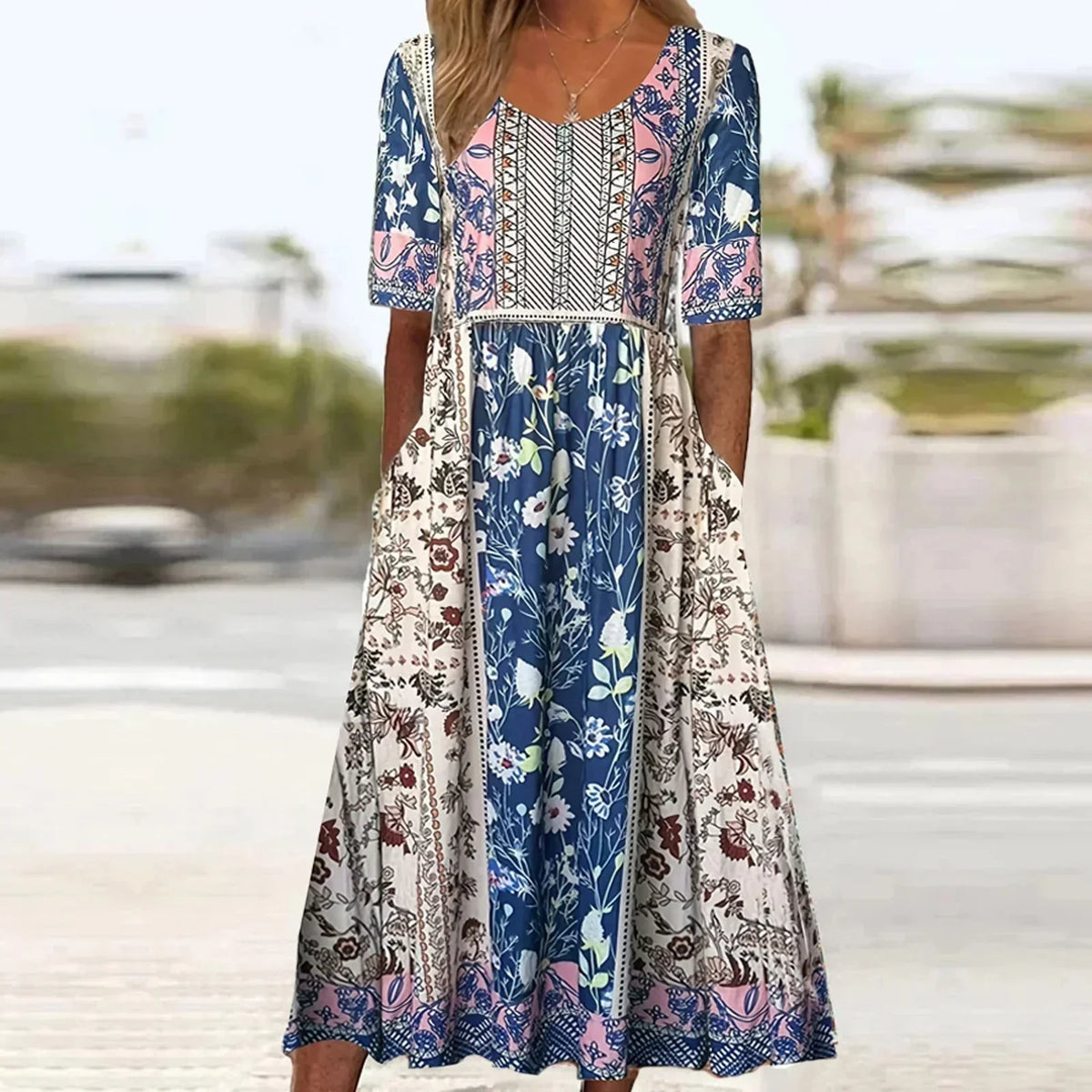 Thea - Women's Midi Boho Dress - photo 13