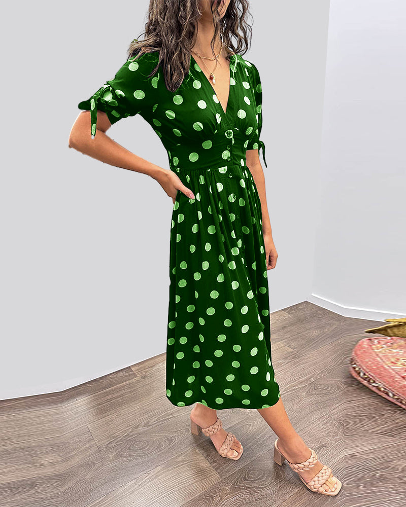 Fleur - Women's A-line Midi Dress - photo 9