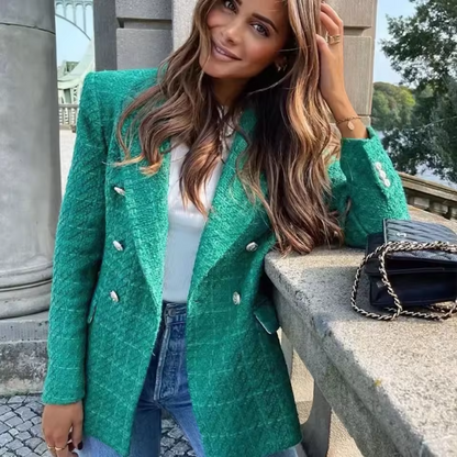 Caitlin - Women's Long-Sleeve Notched Blazer