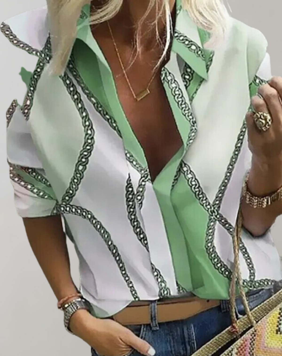Ulrike - Women's Silk Long Blouse - photo 1