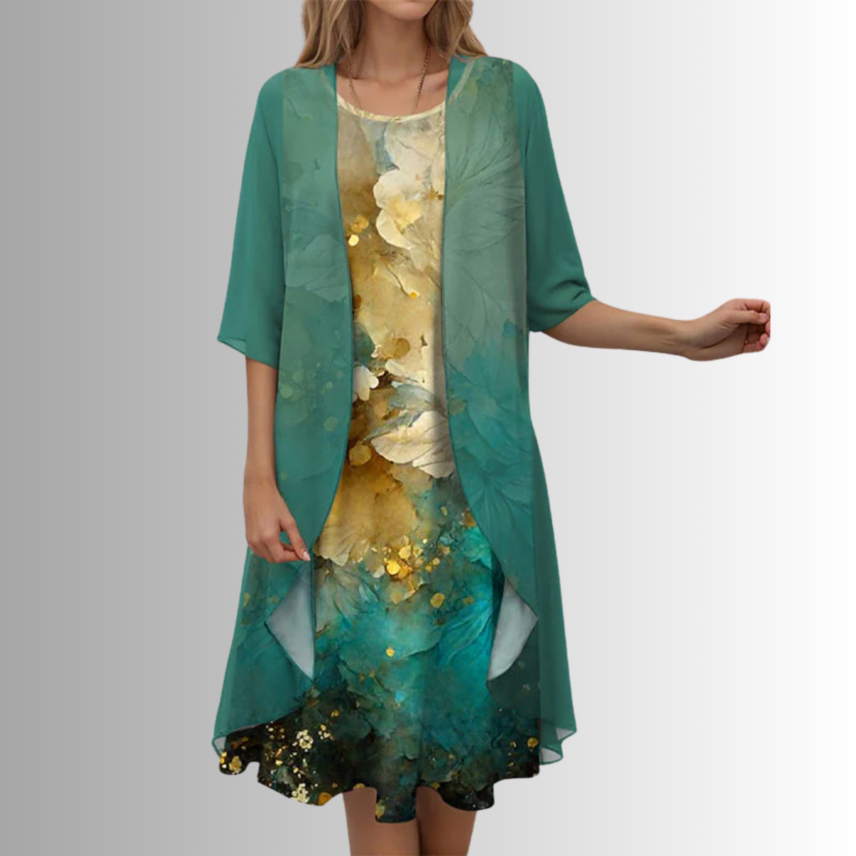 Hallie - Women's Midi Layered Dress - photo 11