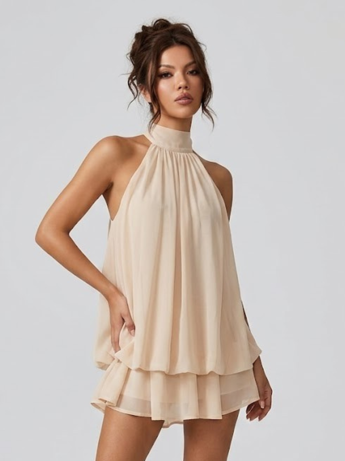 Maribel - Women's Halter Backless Dress - photo 3