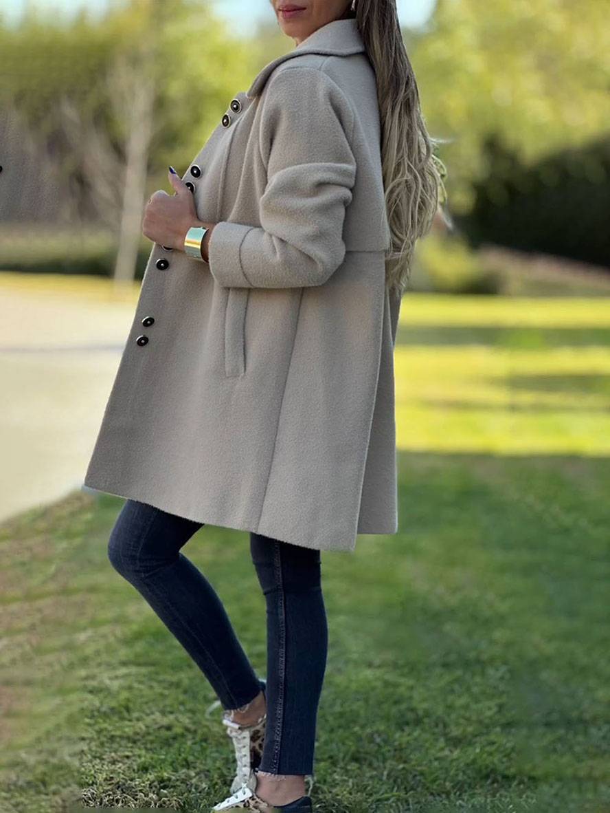 Wilhelmine - Women's Pockets A-Line Coat