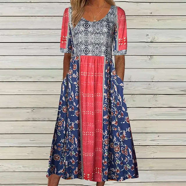 Thea - Women's Midi Boho Dress - photo 14