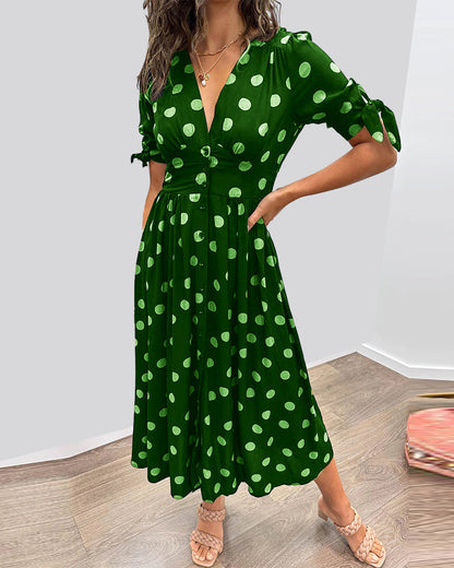 Fleur - Women's A-line Midi Dress - photo 10