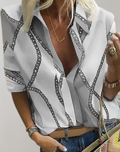 Ulrike - Women's Silk Long Blouse - photo 3