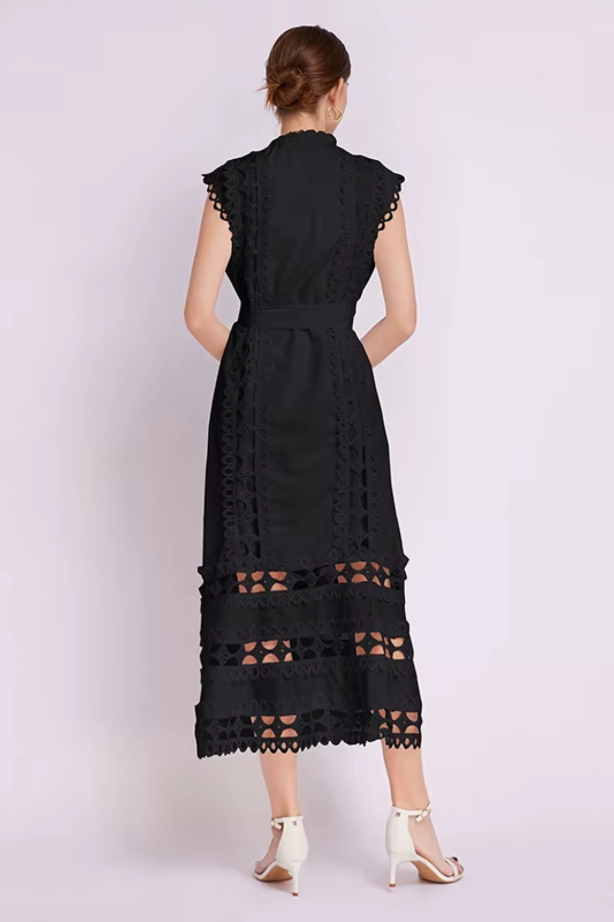 Wilhelmine - Women's Sheath Maxi Tied Dress