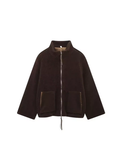 Eulalie - Women's Oversized Sherpa Jacket