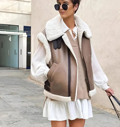 Ysolde - Women's Shearling Layering Vest
