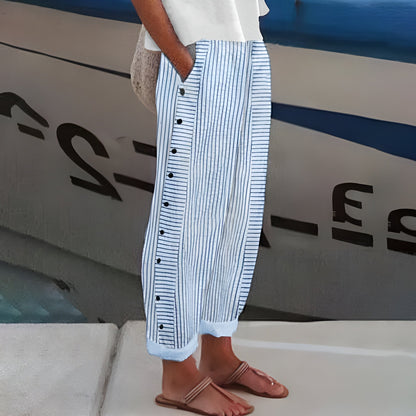 Isadora - Women's Long Striped Trousers - photo 10