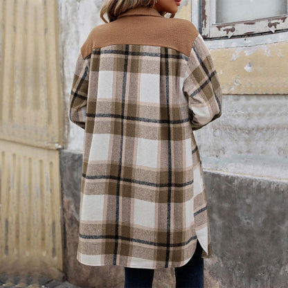 Ulla - Women's Plaid Button-Up Jacket - photo 4