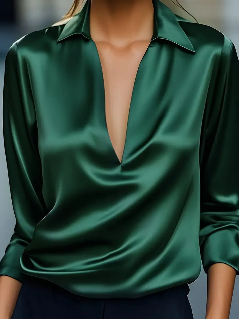 Zora - Women's V-neck Long Blouse - photo 20