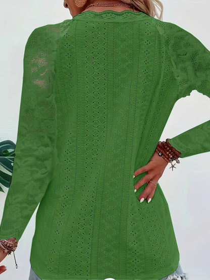 Sylvie - Women's Long Lace-Sleeve Blouse - photo 28