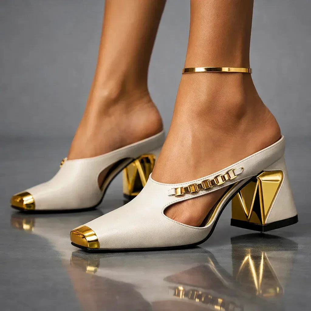 Clarisse - Women's Pointed Mule Flats - photo 4