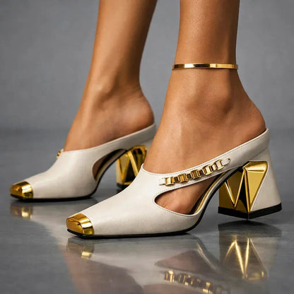 Clarisse - Women's Pointed Mule Flats - photo 4