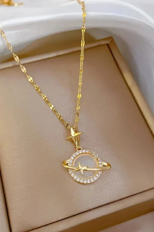 Willow - Women's Opal Planet Star Celestial Necklace - photo 2