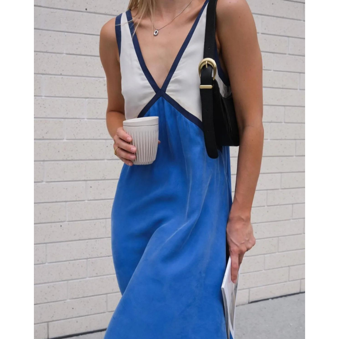 Ella - Women's Sleeveless Maxi Dress with V-Neck - photo 4