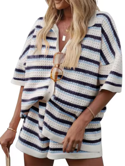 Josephine - Women's Two-Piece Striped Set